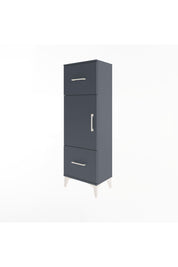 Arges Dolap 2 Raflı 2 Çekmeceli Tek Kapaklı 44x30x134 Antrasit-Antrasit