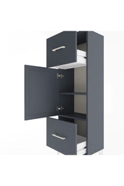 Arges Dolap 2 Raflı 2 Çekmeceli Tek Kapaklı 44x30x134 Antrasit-Antrasit