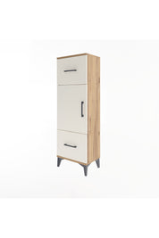 Arges Dolap 2 Raflı 2 Çekmeceli Tek Kapaklı 44x30x134 Çam-Aytaşı
