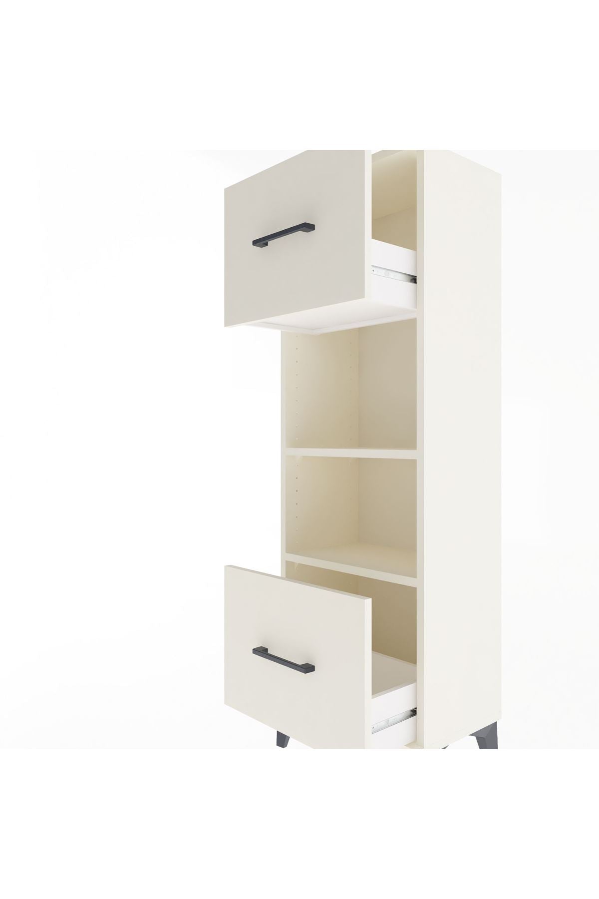 Arges Dolap 2 Raflı 2 Çekmeceli 44x30x134 Aytaşı-Aytaşı