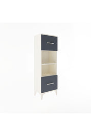 Arges Dolap 2 Raflı 2 Çekmeceli 44x30x134 Aytaşı-Antrasit
