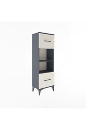 Arges Dolap 2 Raflı 2 Çekmeceli 44x30x134 Antrasit-Aytaşı