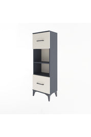 Arges Dolap 2 Raflı 2 Çekmeceli 44x30x134 Antrasit-Aytaşı