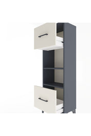 Arges Dolap 2 Raflı 2 Çekmeceli 44x30x134 Antrasit-Aytaşı