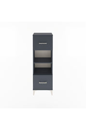 Arges Dolap 2 Raflı 2 Çekmeceli 44x30x134 Antrasit-Antrasit