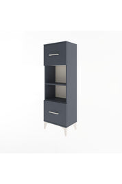 Arges Dolap 2 Raflı 2 Çekmeceli 44x30x134 Antrasit-Antrasit