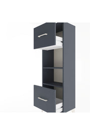 Arges Dolap 2 Raflı 2 Çekmeceli 44x30x134 Antrasit-Antrasit