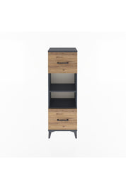 Arges Dolap 2 Raflı 2 Çekmeceli 44x30x134 Antrasit-Çam