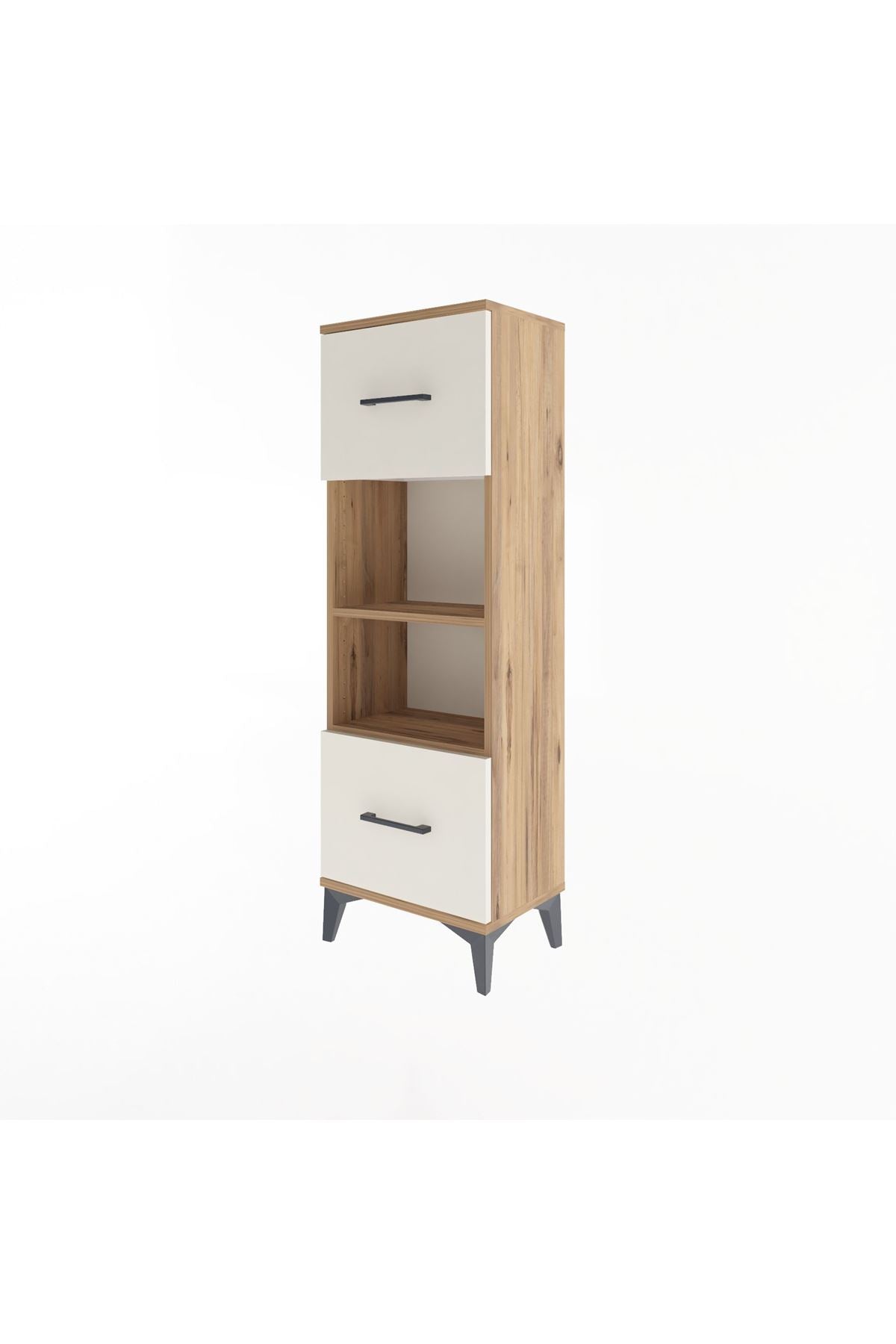 Arges Dolap 2 Raflı 2 Çekmeceli 44x30x134 Çam-Aytaşı