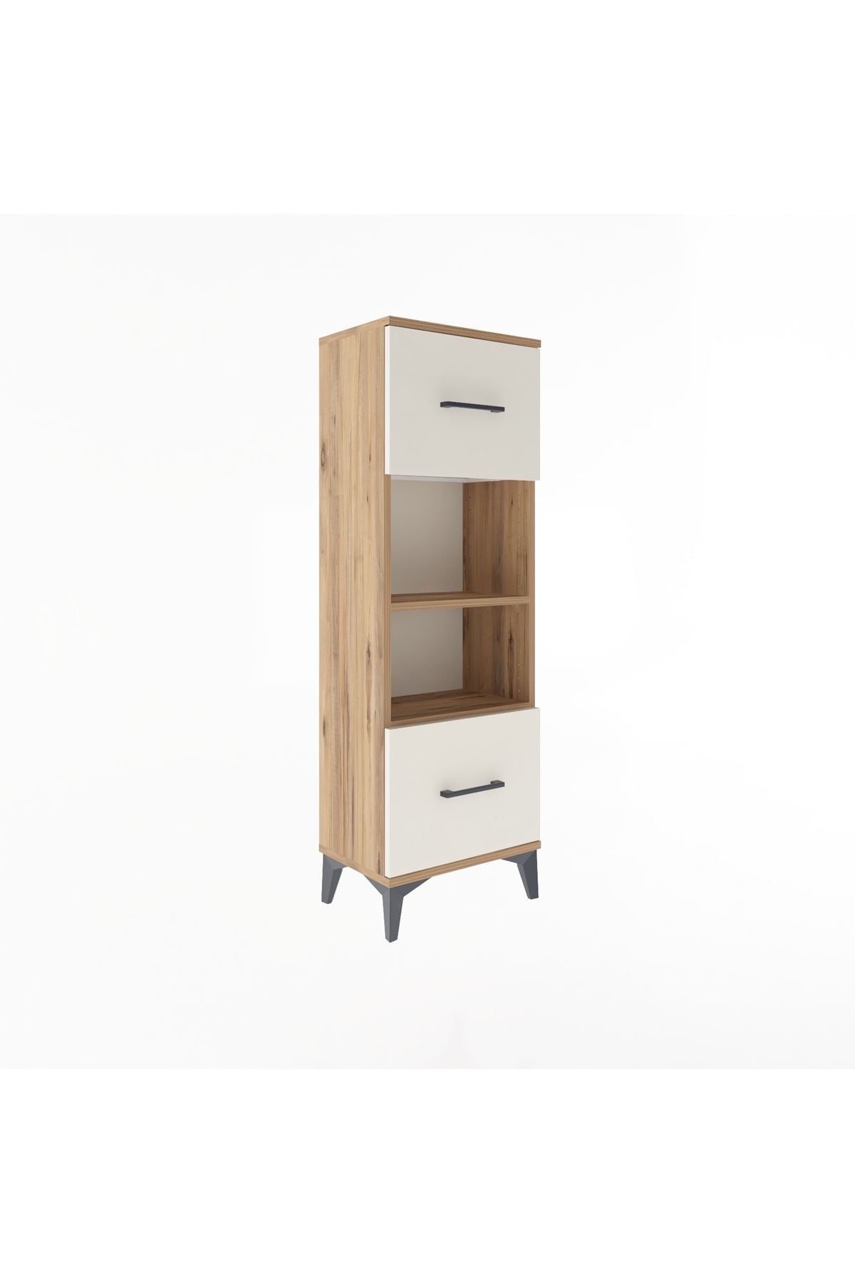 Arges Dolap 2 Raflı 2 Çekmeceli 44x30x134 Çam-Aytaşı