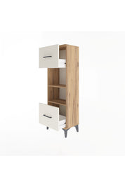 Arges Dolap 2 Raflı 2 Çekmeceli 44x30x134 Çam-Aytaşı