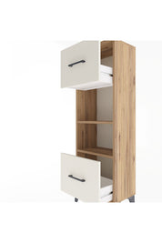 Arges Dolap 2 Raflı 2 Çekmeceli 44x30x134 Çam-Aytaşı