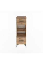Arges Dolap 2 Raflı 2 Çekmeceli 44x30x134 Çam-Çam