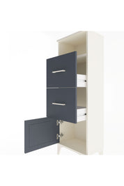 Arges Dolap Tek Raflı 2 Çekmeceli Tek Kapaklı 44x30x134 Aytaşı-Antrasit