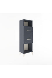 Arges Dolap Tek Raflı 2 Çekmeceli 44x30x134 Antrasit-Antrasit