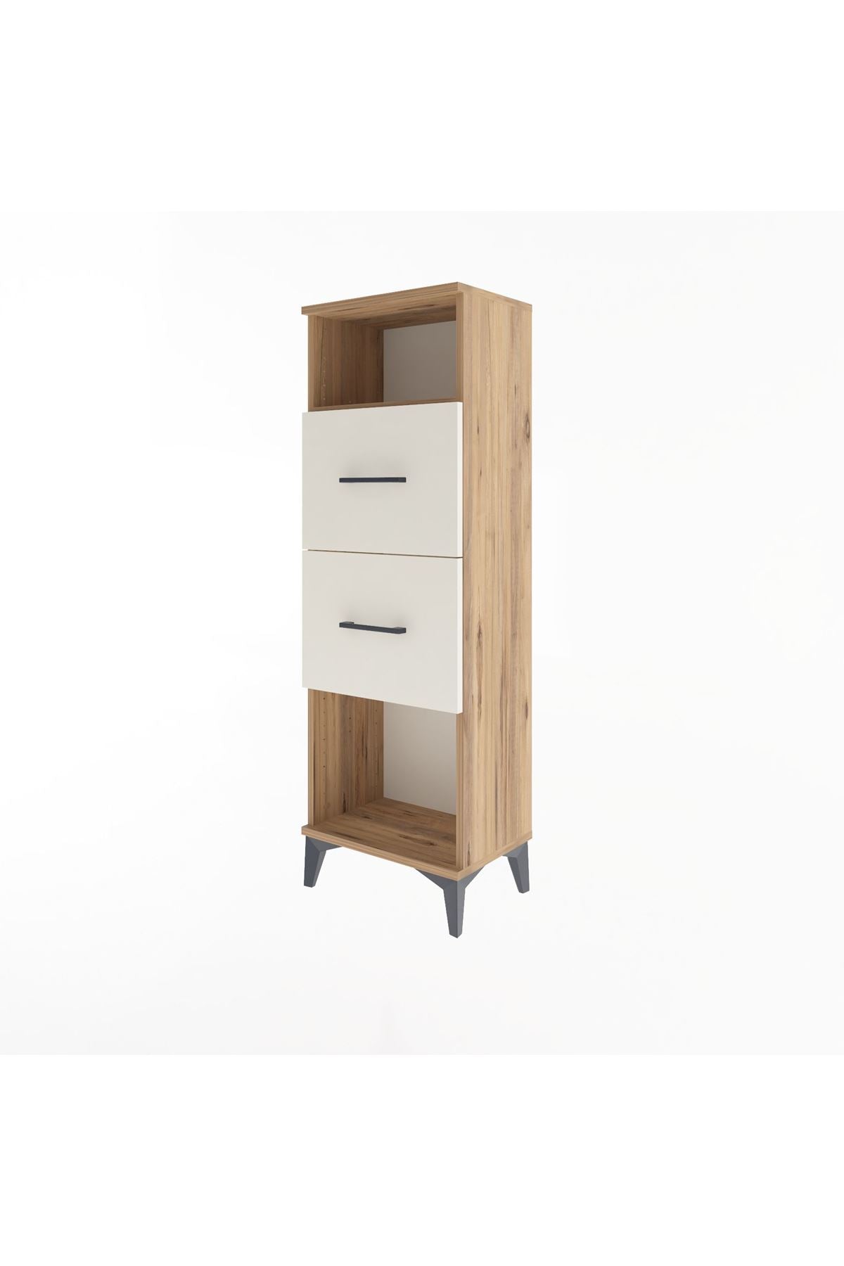 Arges Dolap Tek Raflı 2 Çekmeceli 44x30x134 Çam-Aytaşı