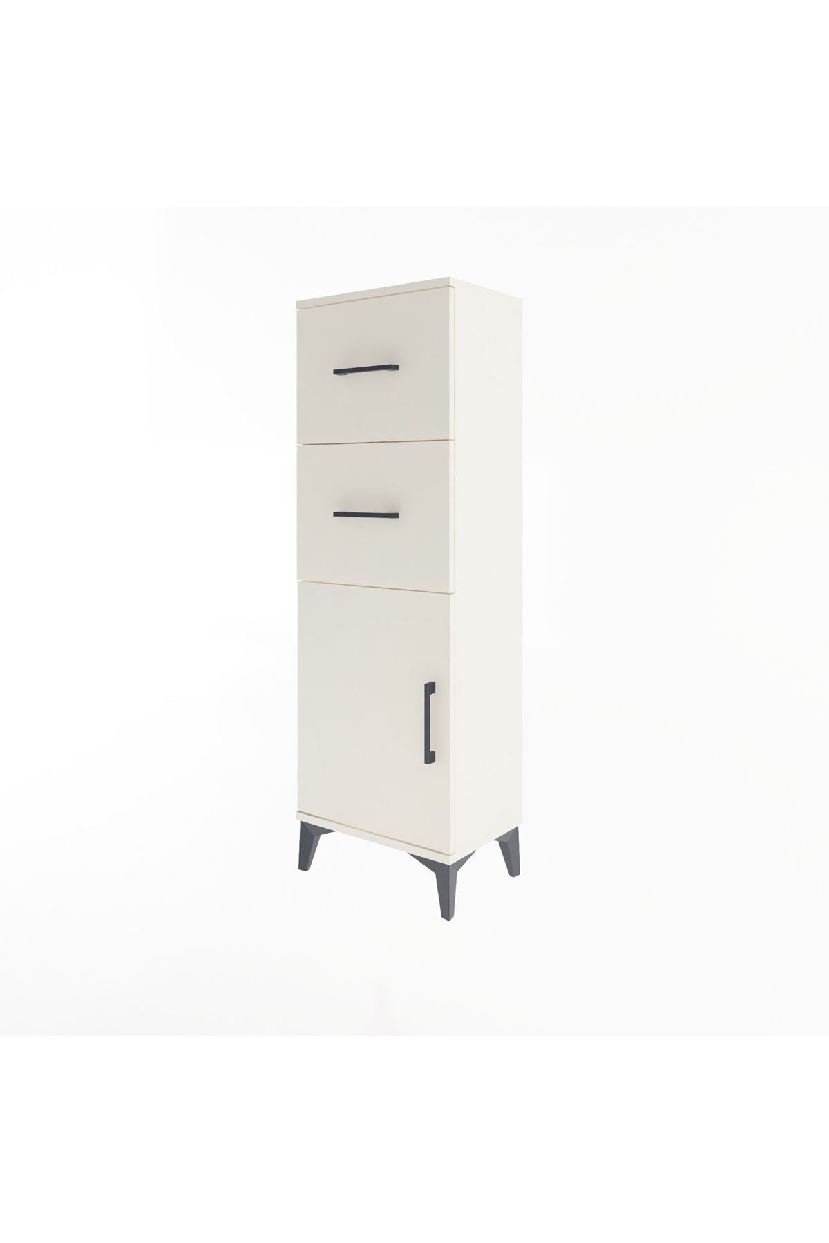 Arges Dolap Tek Raflı 2 Çekmeceli Tek Kapaklı 44x30x134 Aytaşı-Aytaşı