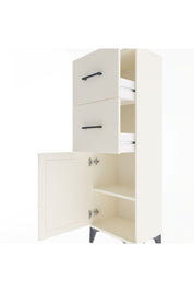 Arges Dolap Tek Raflı 2 Çekmeceli Tek Kapaklı 44x30x134 Aytaşı-Aytaşı