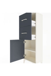 Arges Dolap Tek Raflı 2 Çekmeceli Tek Kapaklı 44x30x134 Aytaşı-Antrasit