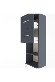 Arges Dolap Tek Raflı 2 Çekmeceli 44x30x134 Antrasit-Antrasit