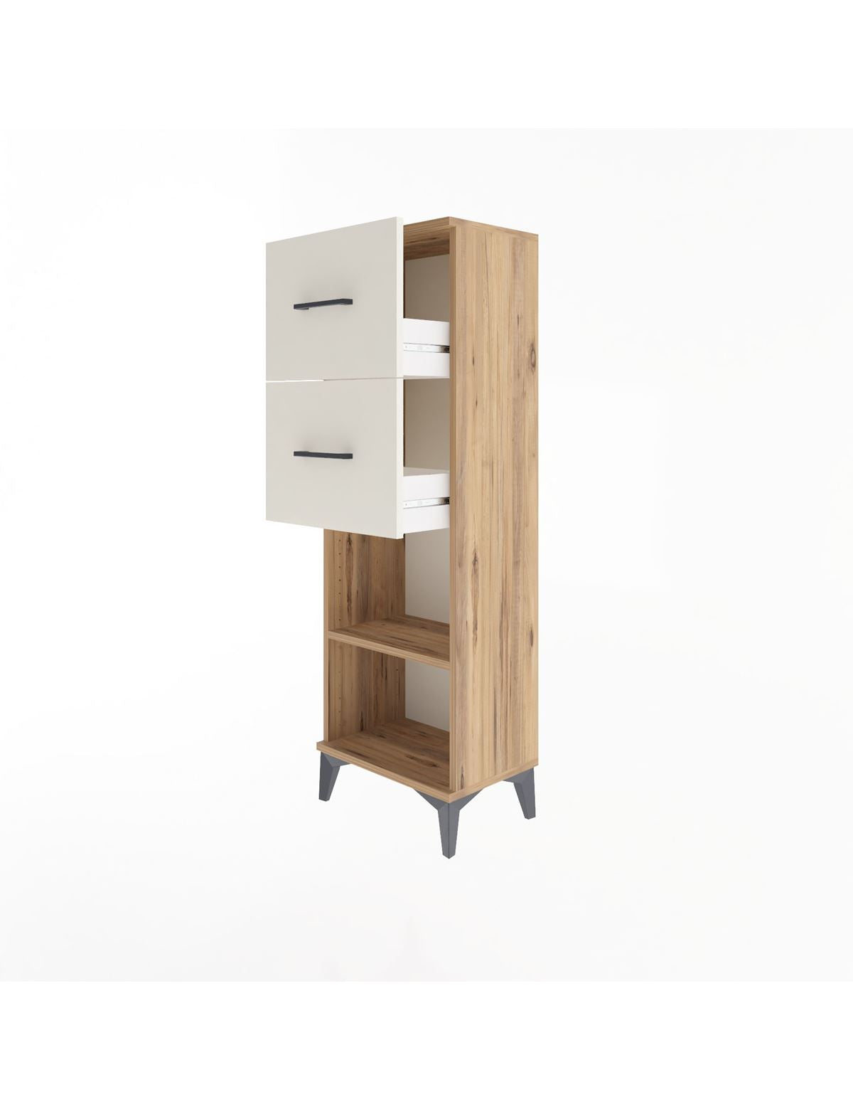 Arges Dolap Tek Raflı 2 Çekmeceli 44x30x134 - S16M010V7A