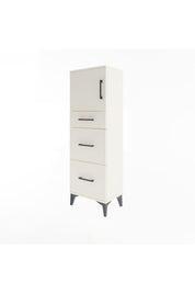 Arges Dolap Tek Raflı 3 Çekmeceli Tek Kapaklı 44x30x134 Aytaşı-Aytaşı