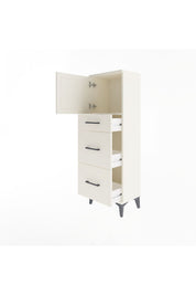 Arges Dolap Tek Raflı 3 Çekmeceli Tek Kapaklı 44x30x134 Aytaşı-Aytaşı