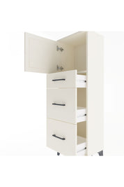 Arges Dolap Tek Raflı 3 Çekmeceli Tek Kapaklı 44x30x134 Aytaşı-Aytaşı