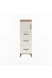 Arges Dolap Tek Raflı 3 Çekmeceli Tek Kapaklı 44x30x134 Çam-Aytaşı