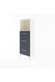 Arges Dolap Tek Raflı 3 Çekmeceli 44x30x134 Aytaşı-Antrasit