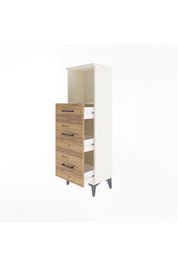 Arges Dolap Tek Raflı 3 Çekmeceli 44x30x134 Aytaşı-Çam
