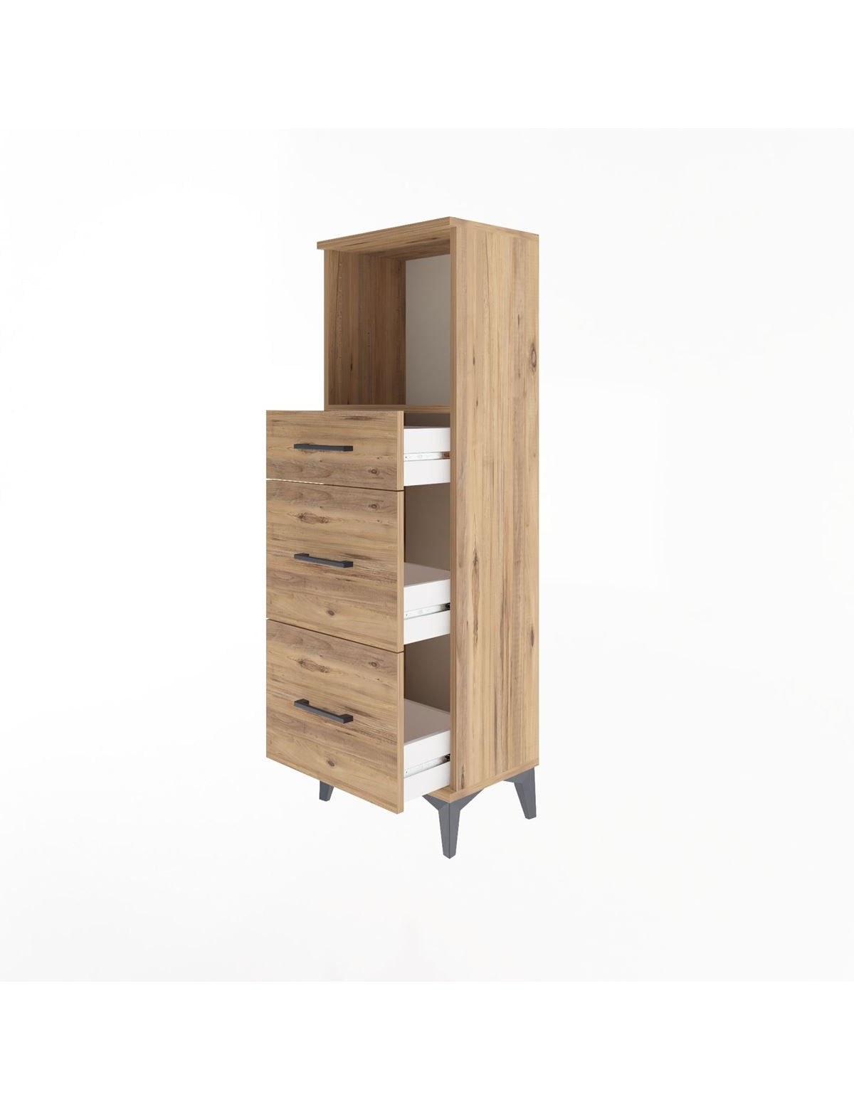 Arges Dolap Tek Raflı 3 Çekmeceli 44x30x134 - S16M012V9A