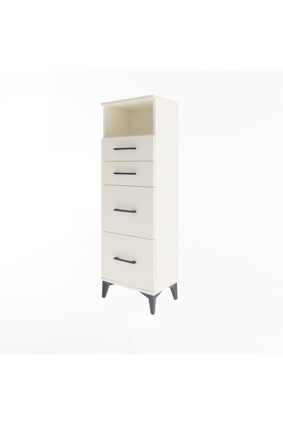 Arges Dolap Tek Raflı 4 Çekmeceli 44x30x134 Aytaşı-Aytaşı