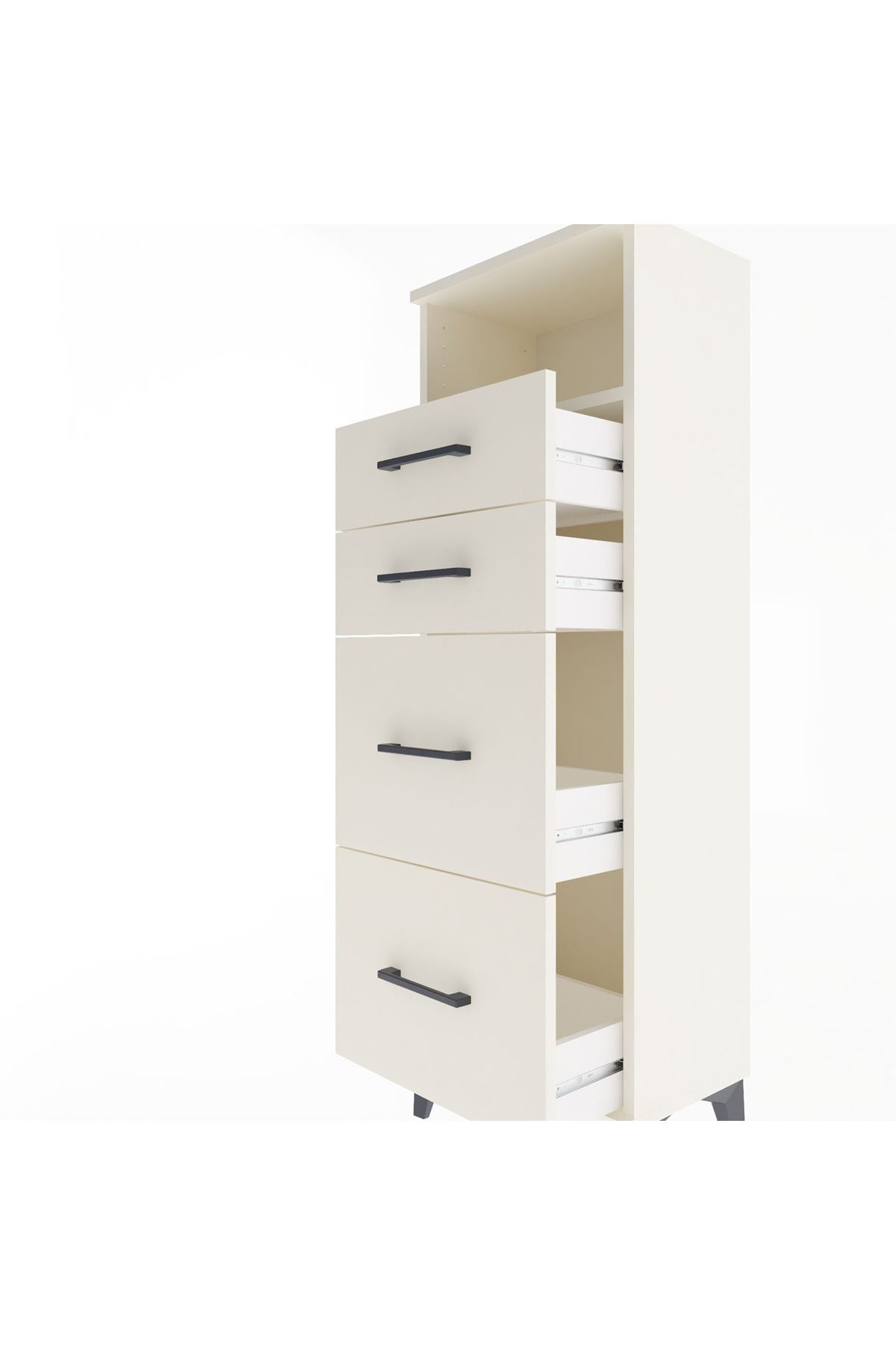 Arges Dolap Tek Raflı 4 Çekmeceli 44x30x134 Aytaşı-Aytaşı