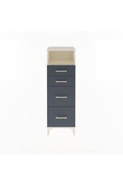 Arges Dolap Tek Raflı 4 Çekmeceli 44x30x134 Aytaşı-Antrasit