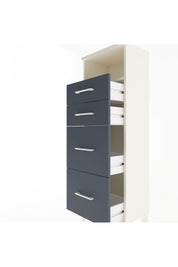 Arges Dolap Tek Raflı 4 Çekmeceli 44x30x134 Aytaşı-Antrasit