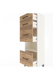 Arges Dolap Tek Raflı 4 Çekmeceli 44x30x134 Aytaşı-Çam