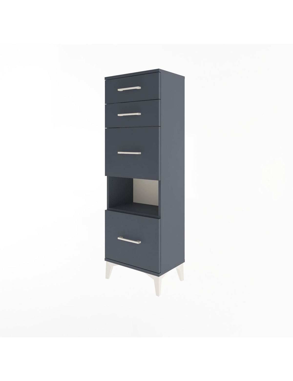 Arges Dolap Tek Raflı 4 Çekmeceli 44x30x134 - S16M014V5A