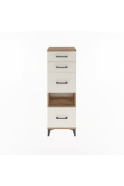 Arges Dolap Tek Raflı 4 Çekmeceli 44x30x134 Çam-Aytaşı