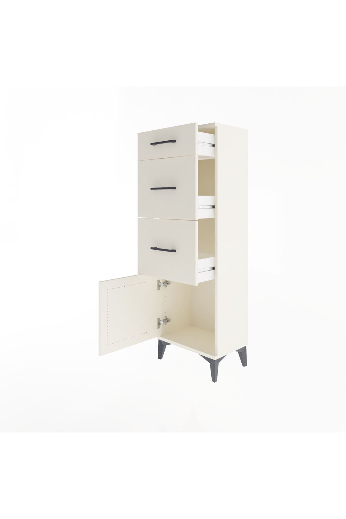 Arges Dolap 3 Çekmeceli Tek Kapaklı 44x30x134 Aytaşı-Aytaşı