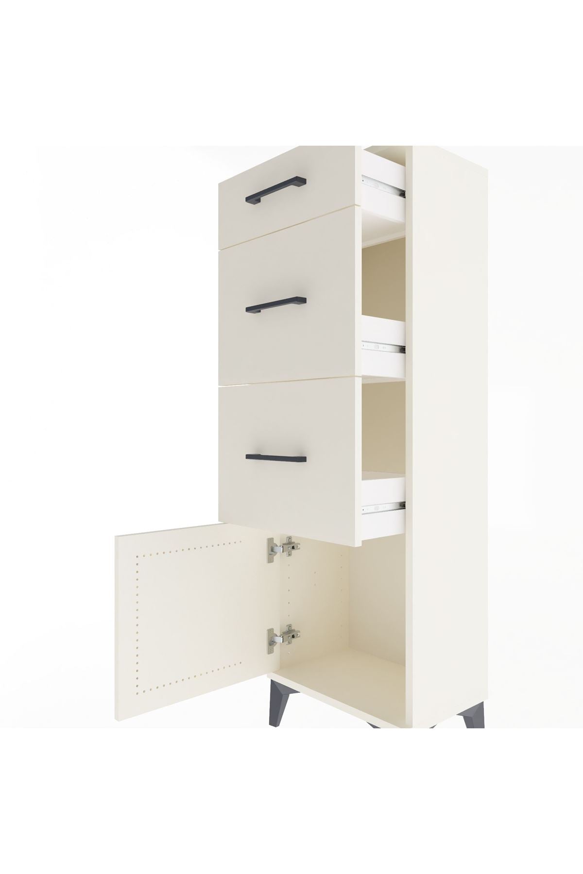 Arges Dolap 3 Çekmeceli Tek Kapaklı 44x30x134 - S16M015V1A