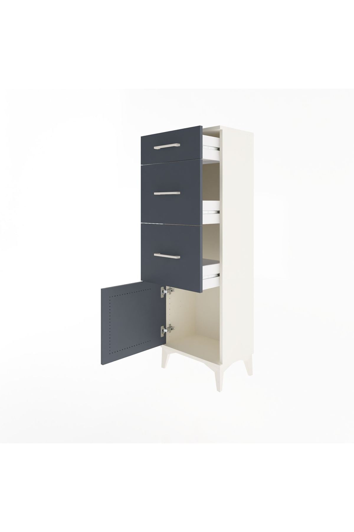 Arges Dolap 3 Çekmeceli Tek Kapaklı 44x30x134 - S16M015V2A
