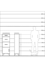 Arges Dolap 3 Çekmeceli Tek Kapaklı 44x30x134 Aytaşı-Antrasit