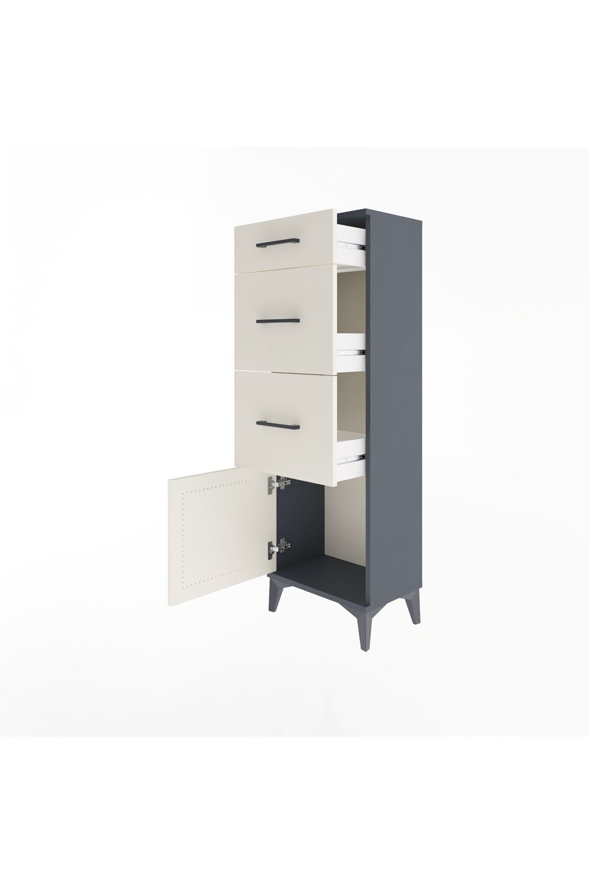 Arges Dolap 3 Çekmeceli Tek Kapaklı 44x30x134 - S16M015V4A