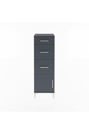 Arges Dolap 3 Çekmeceli Tek Kapaklı 44x30x134 Antrasit-Antrasit