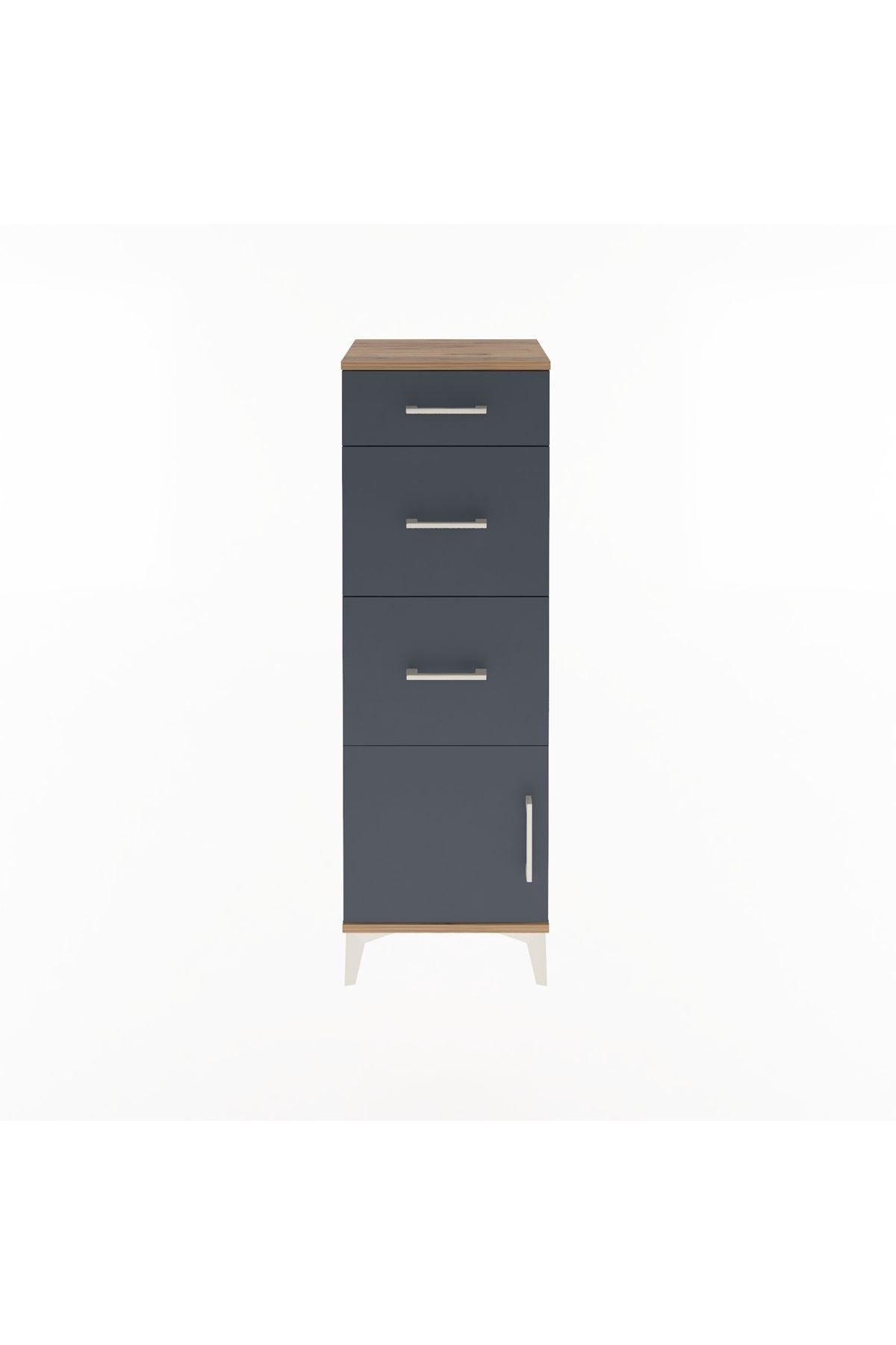 Arges Dolap 3 Çekmeceli Tek Kapaklı 44x30x134 - S16M015V8A
