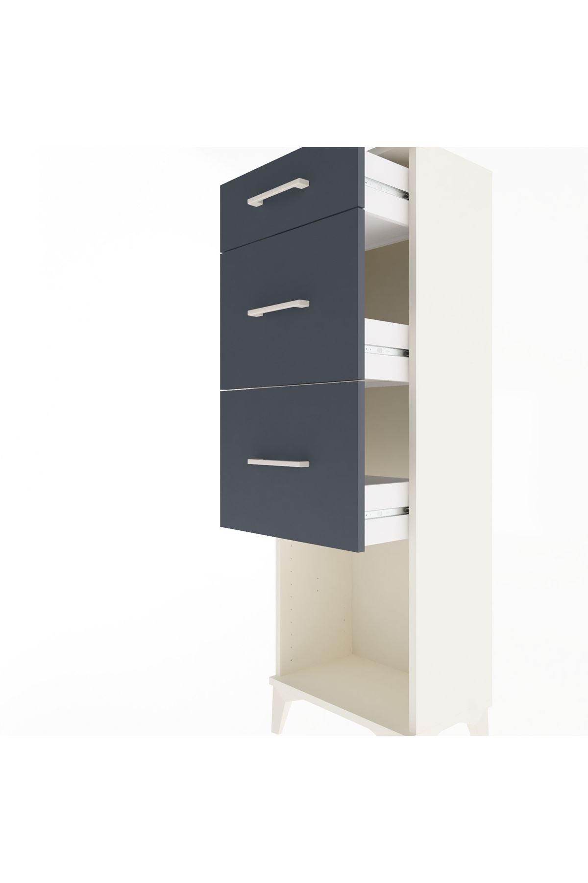 Arges Dolap 3 Çekmeceli 44x30x134 Aytaşı-Antrasit