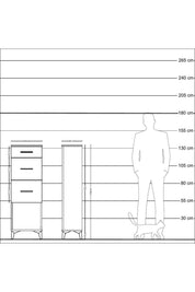 Arges Dolap 3 Çekmeceli 44x30x134 Antrasit-Antrasit