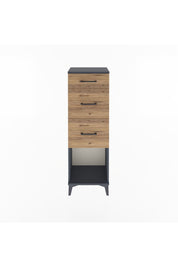 Arges Dolap 3 Çekmeceli 44x30x134 Antrasit-Çam