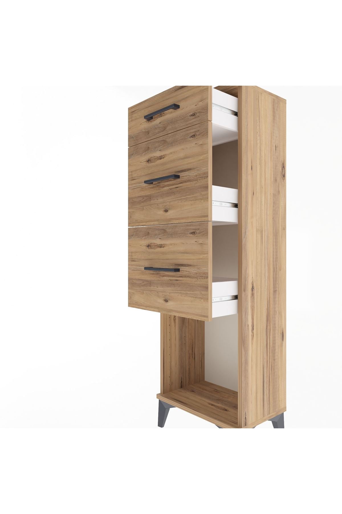 Arges Dolap 3 Çekmeceli 44x30x134 Çam-Çam